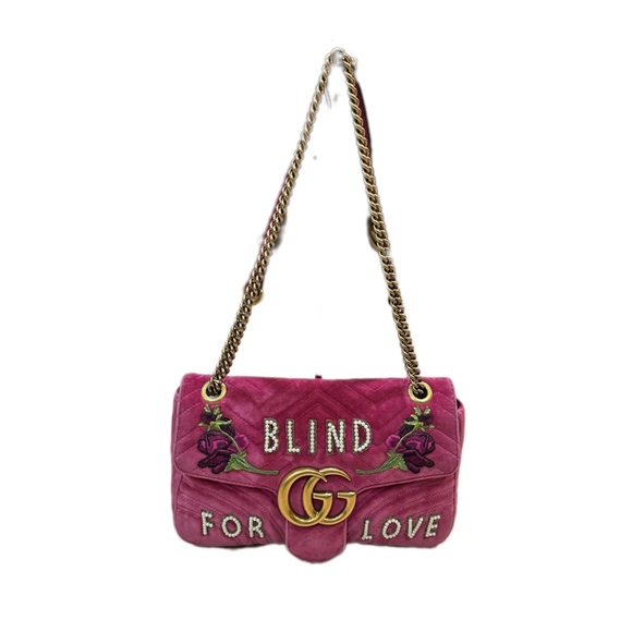 Gucci Handbags - Gucci Pink Floral Embroidered Shoulder Bag